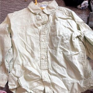 Janie and Jack button down size 3 light green